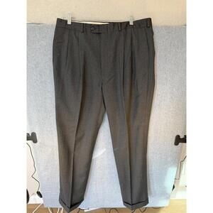 Lauren Ralph Lauren Men's Gray Wool Blend Total Comfort Dress Pants Size 34W 32L